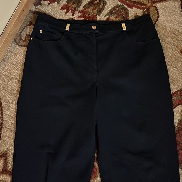 ST JOHN SPORT Size 16 Casual Career Dress Straight Leg Flatfront GOLD HW classic - Picture 15 of 16